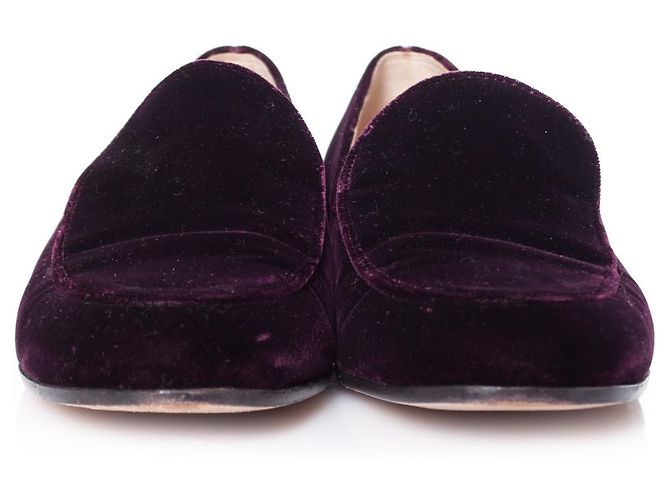 Gianvito Rossi, mocassini in velluto marcel bordeaux. Rosso Bordò - vista 3