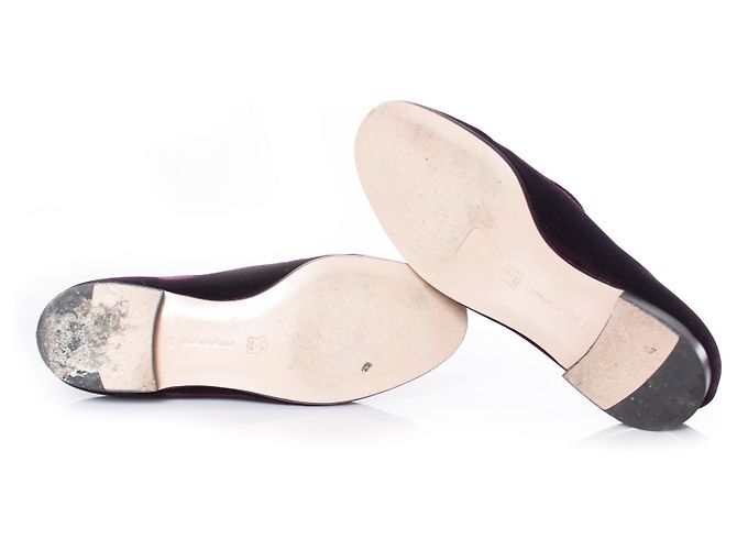 Gianvito Rossi, mocassini in velluto marcel bordeaux. Rosso Bordò - vista 8
