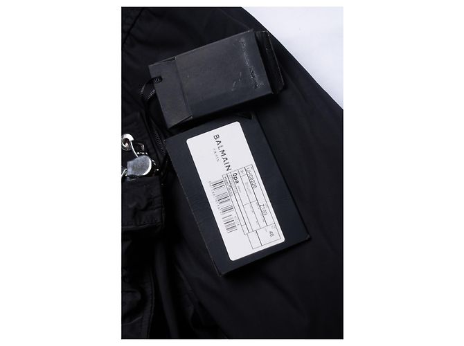 Balmain, Bomberjacke mit Kapuze in Schwarz - Ansicht 6