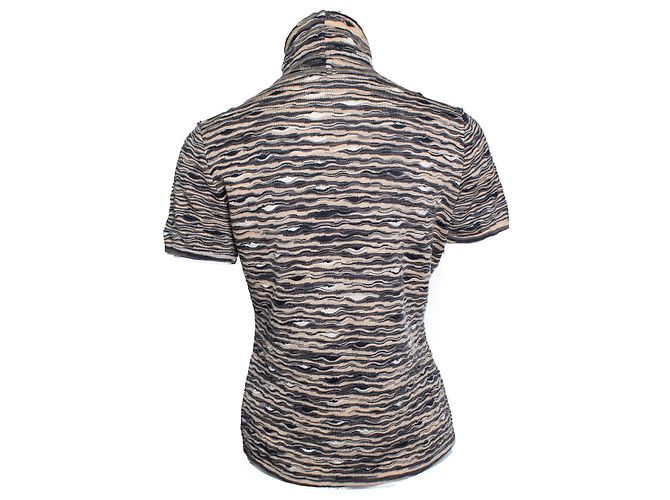 Missoni, collo alto a maniche corte Marrone Beige - vista 2