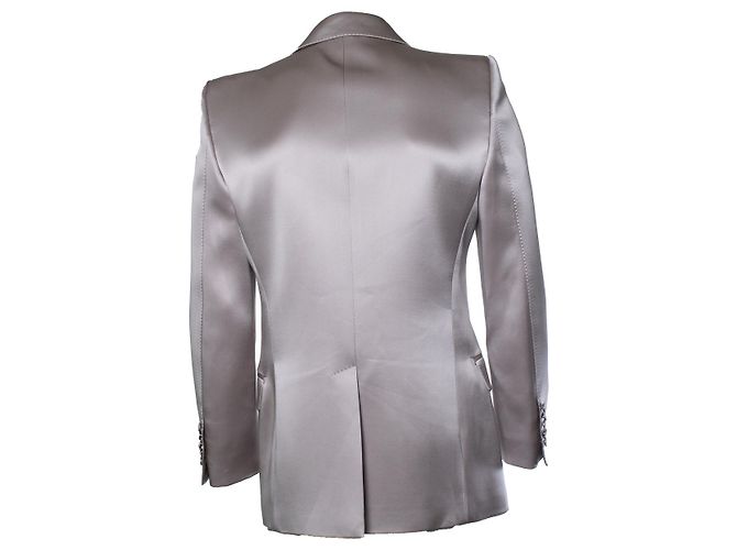 Gucci, zweireihiger Satin-Blazer in Hellrosa Pink - Ansicht 3