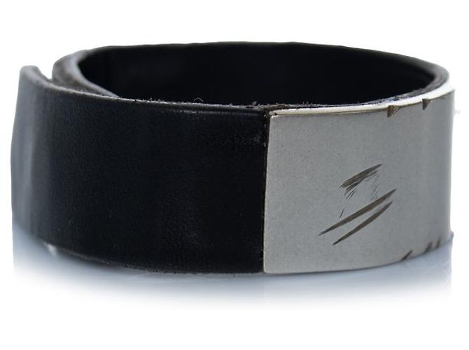 Maison Martin Margiela Maison Margiela, bracciale rigido in pelle e metallo Multicolore - vista 2