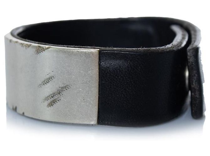 Maison Martin Margiela Maison Margiela, bracciale rigido in pelle e metallo Multicolore - vista 3