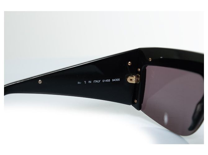 Chanel, occhiali da sole vintage con catena nera Nero - vista 7
