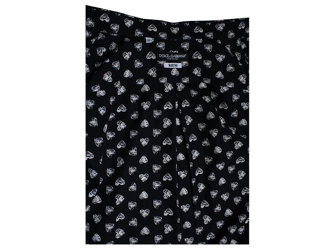 Dolce & Gabbana, camicia nera con stampa Hart Nero - vista 6