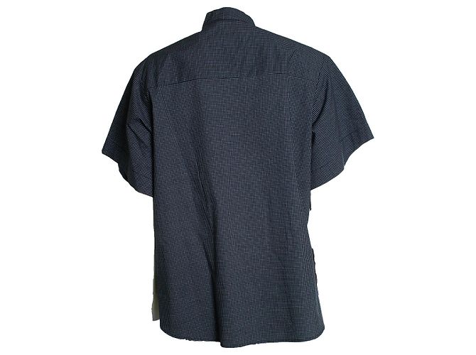Autre Marque Matin Kurzarmhemd mit Karomuster Blau - Ansicht 3