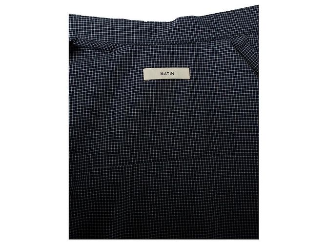 Autre Marque Matin Kurzarmhemd mit Karomuster Blau - Ansicht 5