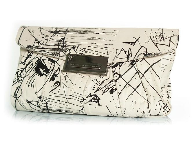 Giuseppe Zanotti, clutch bianco e nero Multicolore - vista 2