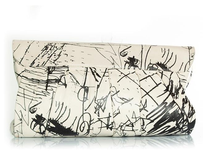 Giuseppe Zanotti, clutch bianco e nero Multicolore - vista 3