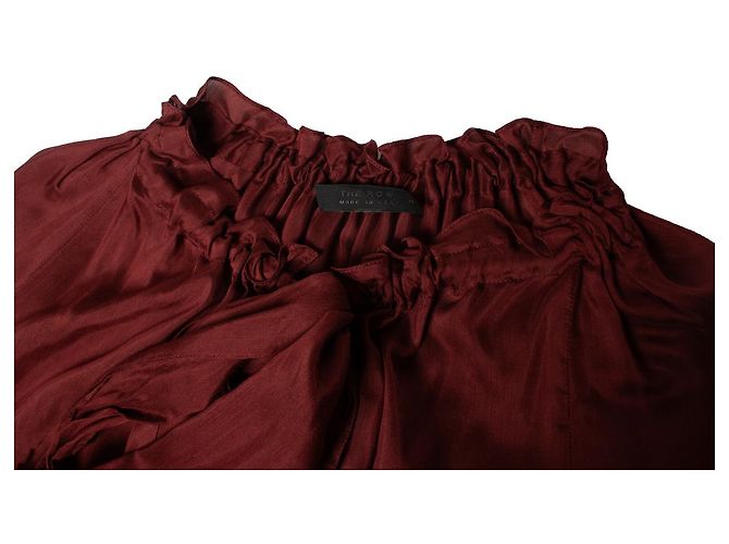 The Row, Weinrote Bluse mit Schleife - Ansicht 5