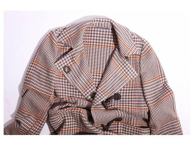 Etro, Kaschmirmantel mit Hahnentratt-Muster. Mehrfarben - Ansicht 6