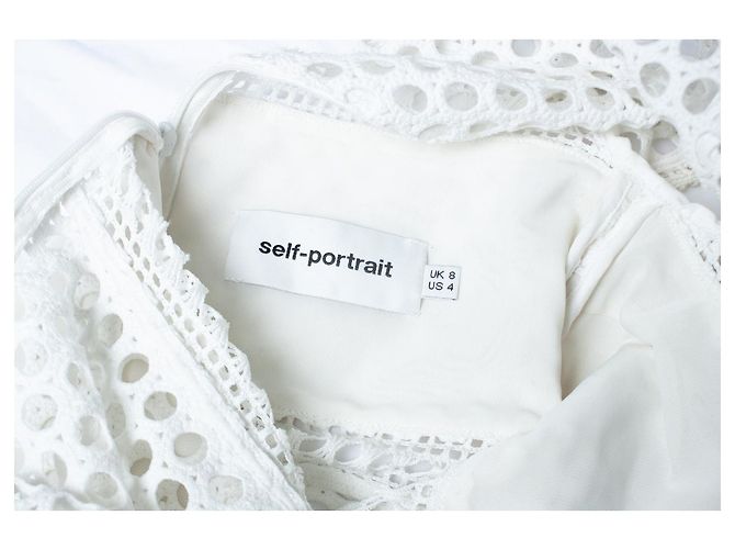 Self portrait Self-portrait, top de encaje blanco abierto - vista 5