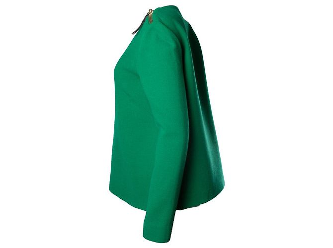 Marni, top de lana verde con cremalleras - vista 3