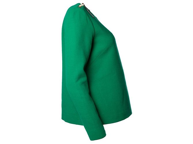 Marni, top de lana verde con cremalleras - vista 4