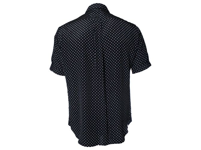 Alexander McQueen, Camicia in seta con stampa di teschio nero - vista 2