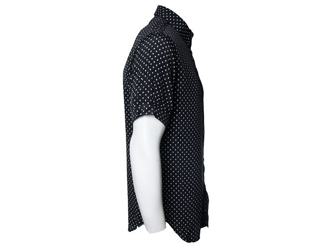 Alexander McQueen, Camicia in seta con stampa di teschio nero - vista 3