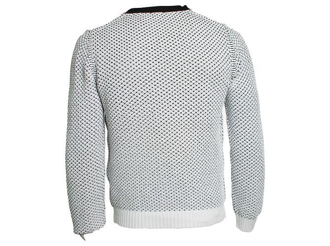 KENZO, pull en maille noir et blanc Multicolore - vue 3