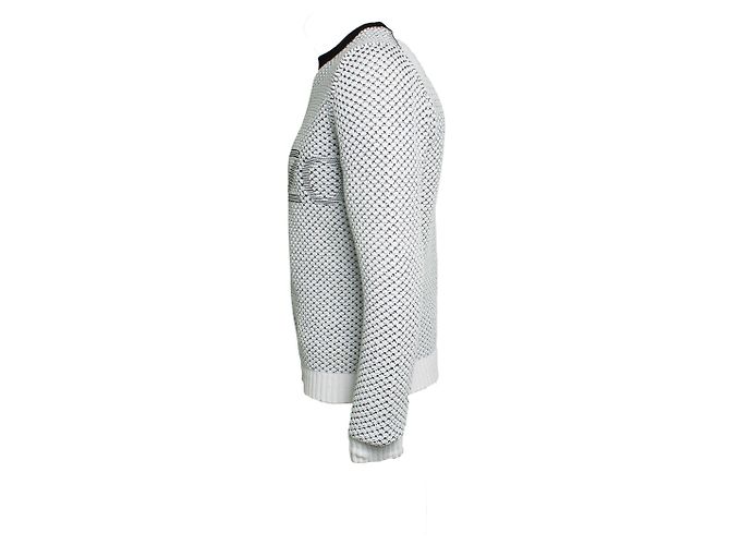 KENZO, pull en maille noir et blanc Multicolore - vue 4