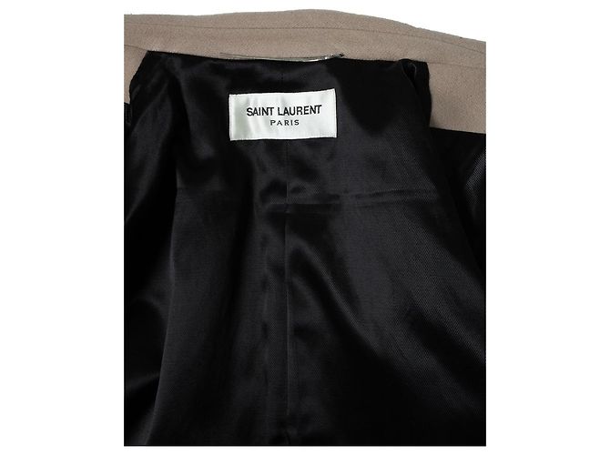 Saint Laurent, beiger Kaschmir-Wollmantel 2018 Braun - Ansicht 6