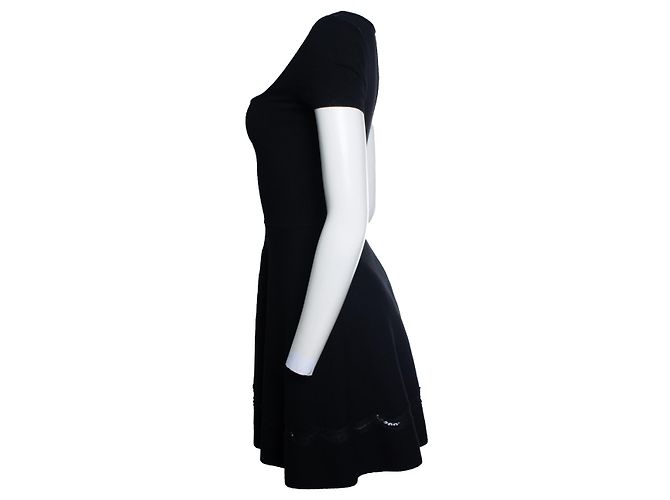 Red Valentino, schwarzes Kleid mit Spitze - Ansicht 4
