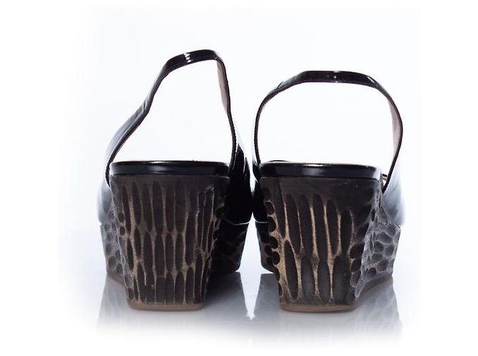 Miu Miu, sandali slingback in vernice Multicolore - vista 3