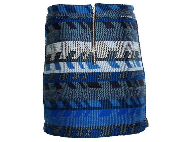 Maje, minigonna Jakarto blu e bianca Multicolore - vista 2