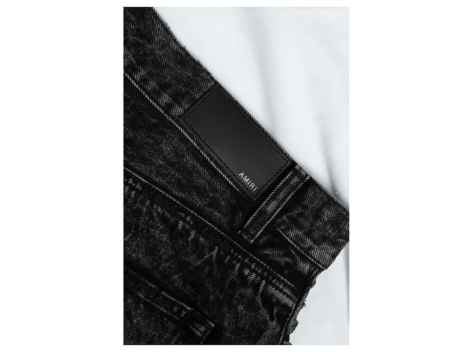 Pantaloncini in denim Trasher di Amiri, nero - vista 5