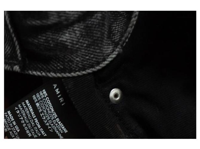 Pantaloncini in denim Trasher di Amiri, nero - vista 6