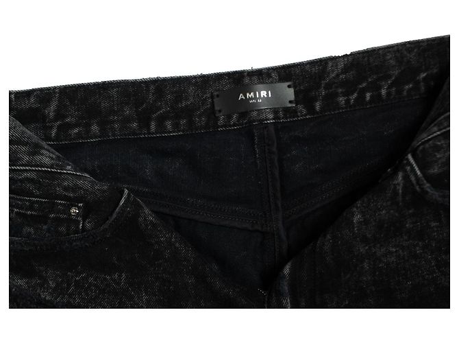 Pantaloncini in denim Trasher di Amiri, nero - vista 7