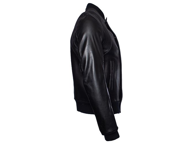 Balmain, Lederbikerjacke Schwarz - Ansicht 4
