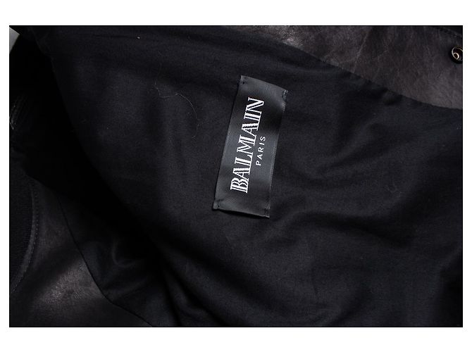 Balmain, Lederbikerjacke Schwarz - Ansicht 6