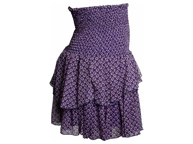 Falda estampada joumi floral morada Maje Púrpura - vista 3