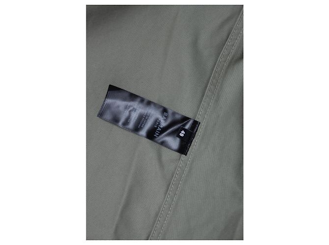 Balmain, parka con cappuccio in cotone verde - vista 8