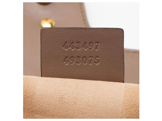 Borsa a patta media Gucci Matelasse Leather GG Marmont Marrone Beige - vista 6