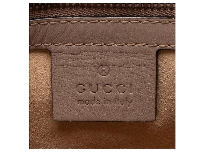 Borsa a patta media Gucci Matelasse Leather GG Marmont Marrone Beige - vista 8