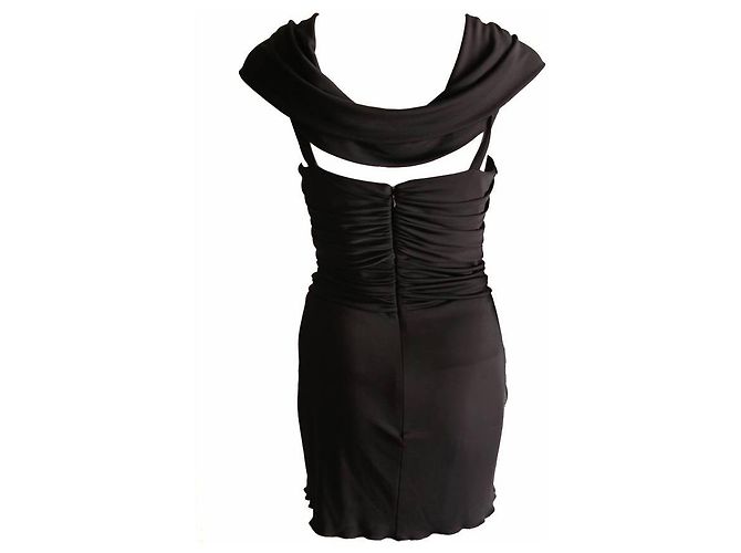 Elie Saab, schwarzes Neckholder-Kleid. - Ansicht 3