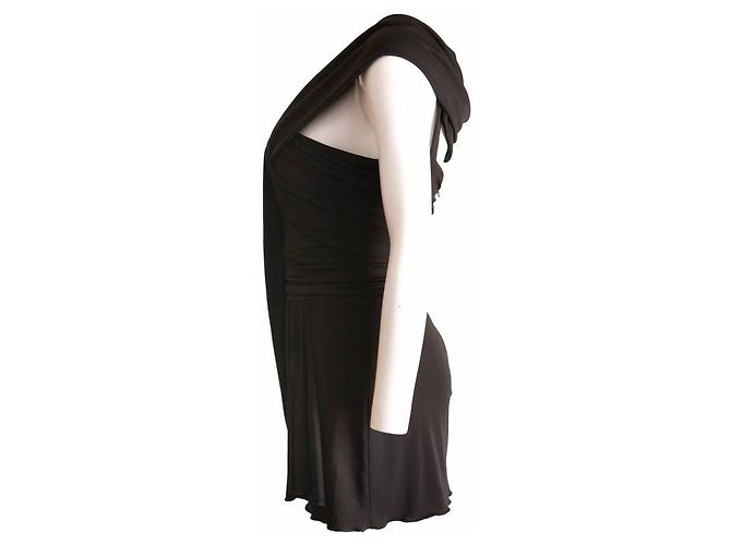 Elie Saab, schwarzes Neckholder-Kleid. - Ansicht 4