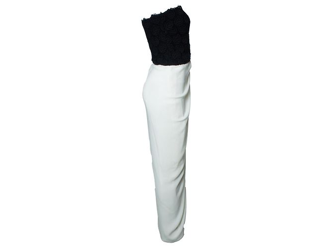 Max Mara, Abito maxi bianco con bustier floreale Multicolore - vista 4