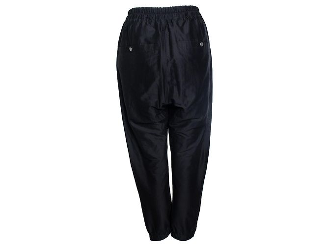 Pantalones de sarga de satén Babel SS19 de Rick Owens, negro - vista 2