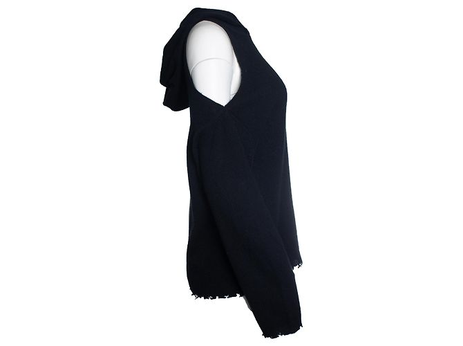 RTA, Kapuzenstrickware mit offenen Schultern Schwarz - Ansicht 3