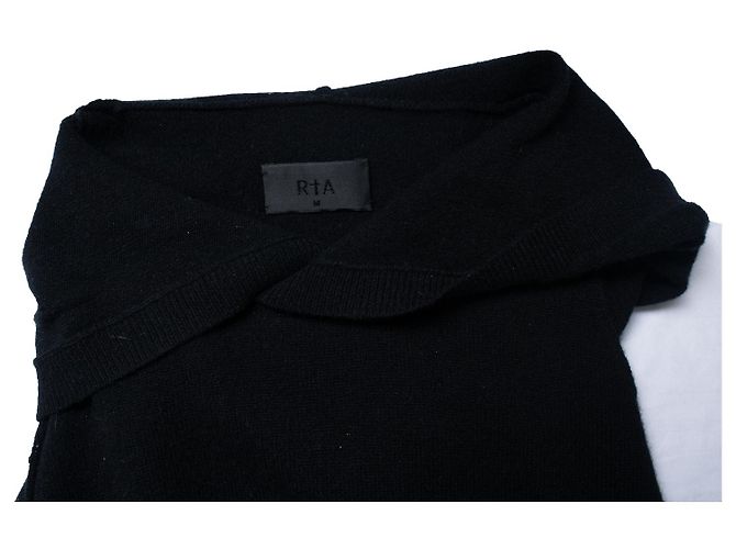 RTA, Kapuzenstrickware mit offenen Schultern Schwarz - Ansicht 4