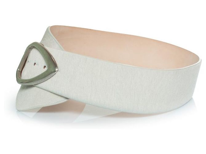 Isabel Marant, Cinturón de cadena de ponyskin Blanco - vista 4