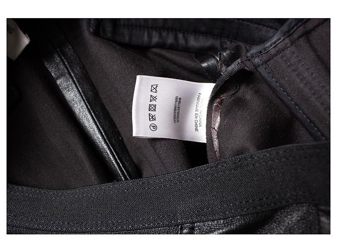 Helmut Lang, Legging de cuero negro - vista 5