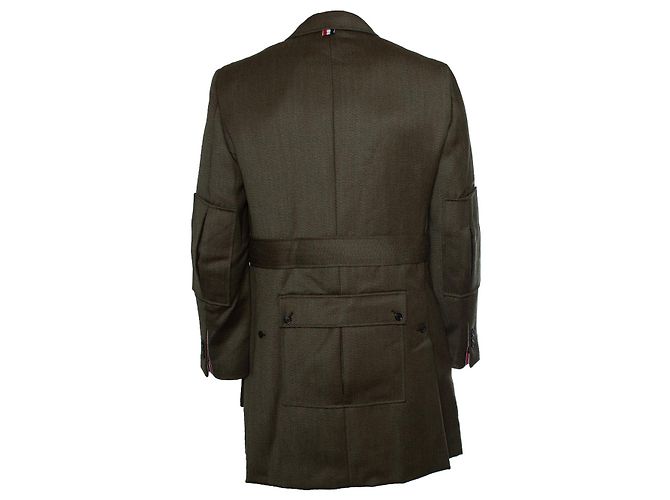 Thom Browne, Trench verde - vista 2
