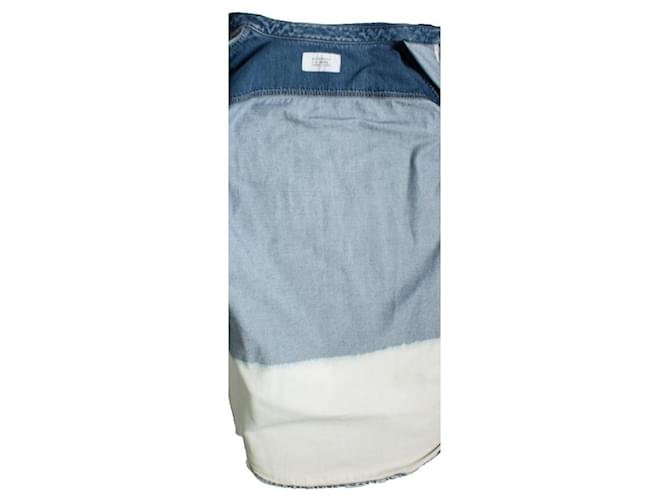 Givenchy, camicia in denim con lavaggio a candeggina Blu - vista 7