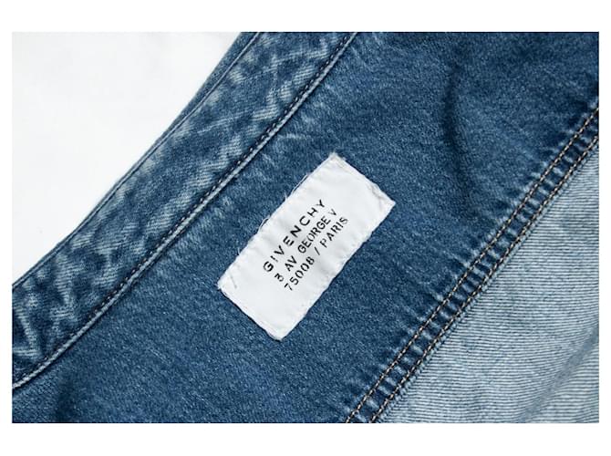 Givenchy, camicia in denim con lavaggio a candeggina Blu - vista 9
