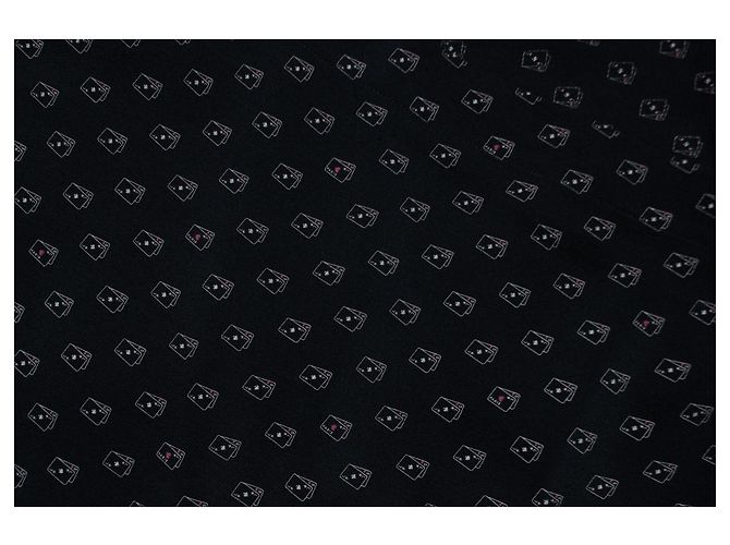 Saint Laurent, camicia con stampa di carte da gioco in nero - vista 6