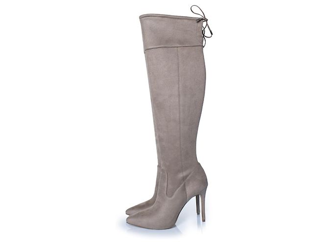 Botas Michael Kors, Jamie suede stretch en taupe Castaño - vista 2