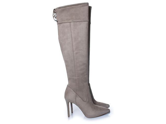 Botas Michael Kors, Jamie suede stretch en taupe Castaño - vista 4