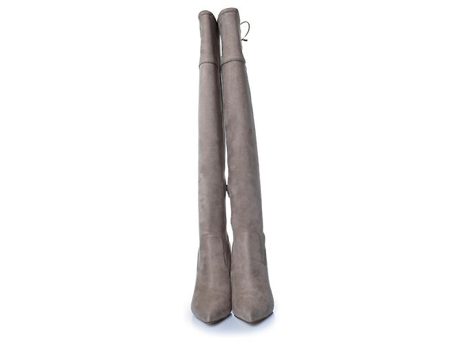Botas Michael Kors, Jamie suede stretch en taupe Castaño - vista 5